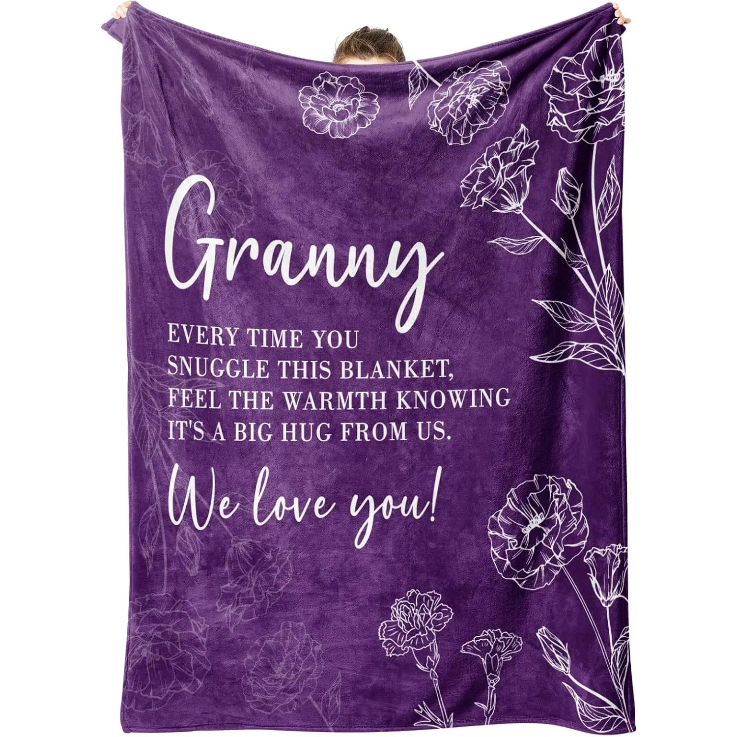 Granny Gifts for Grandma, Gifts for Granny, Granny Birthday  from Grandkids, to My Granny Grandma Throw Blanket 50" x 60",