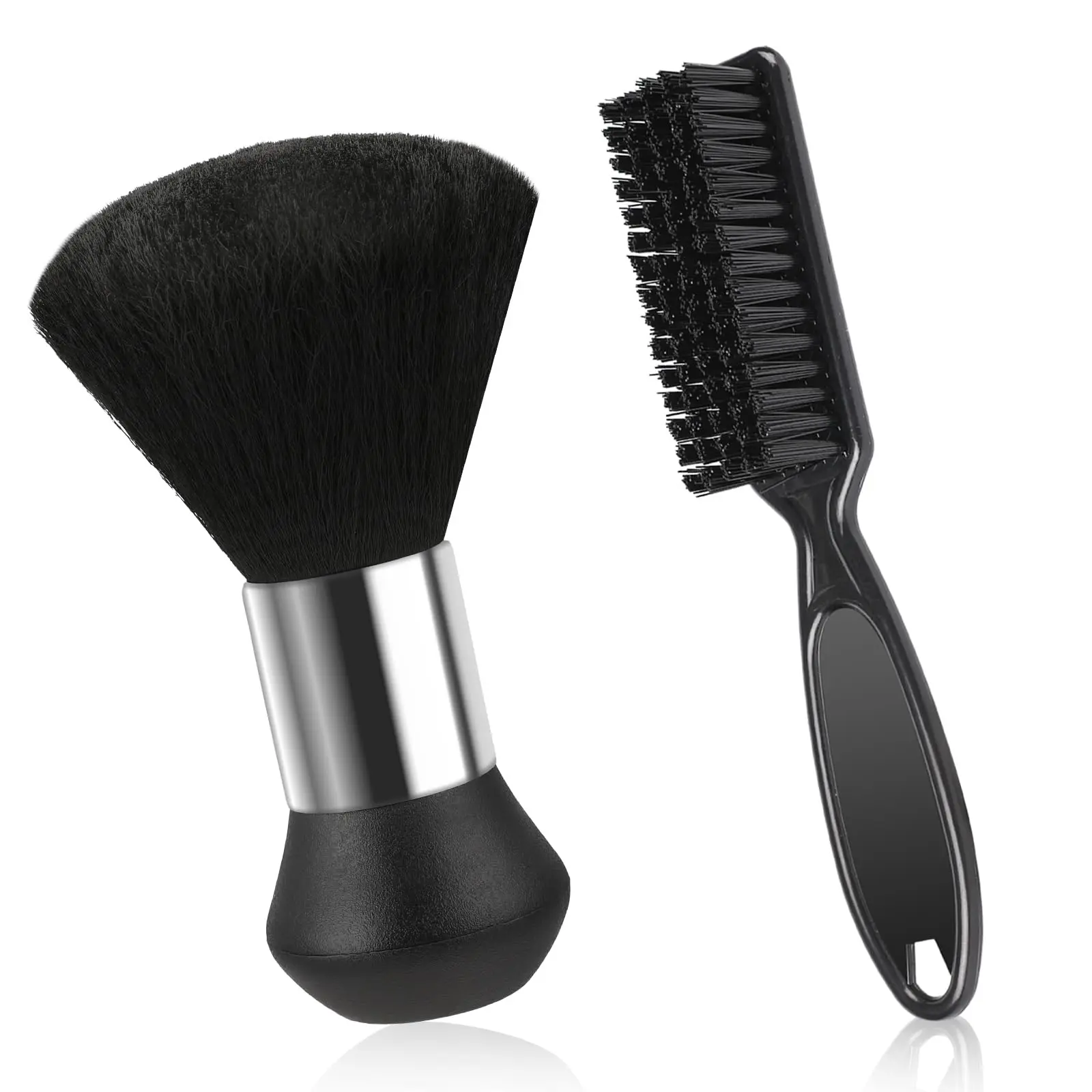 2 Pcs Neck Duster Barber Brush for Loose Hair, Professional Cutting Soft Trimmer Clipper Cleaner for Cleaning Around Neckline and Ears