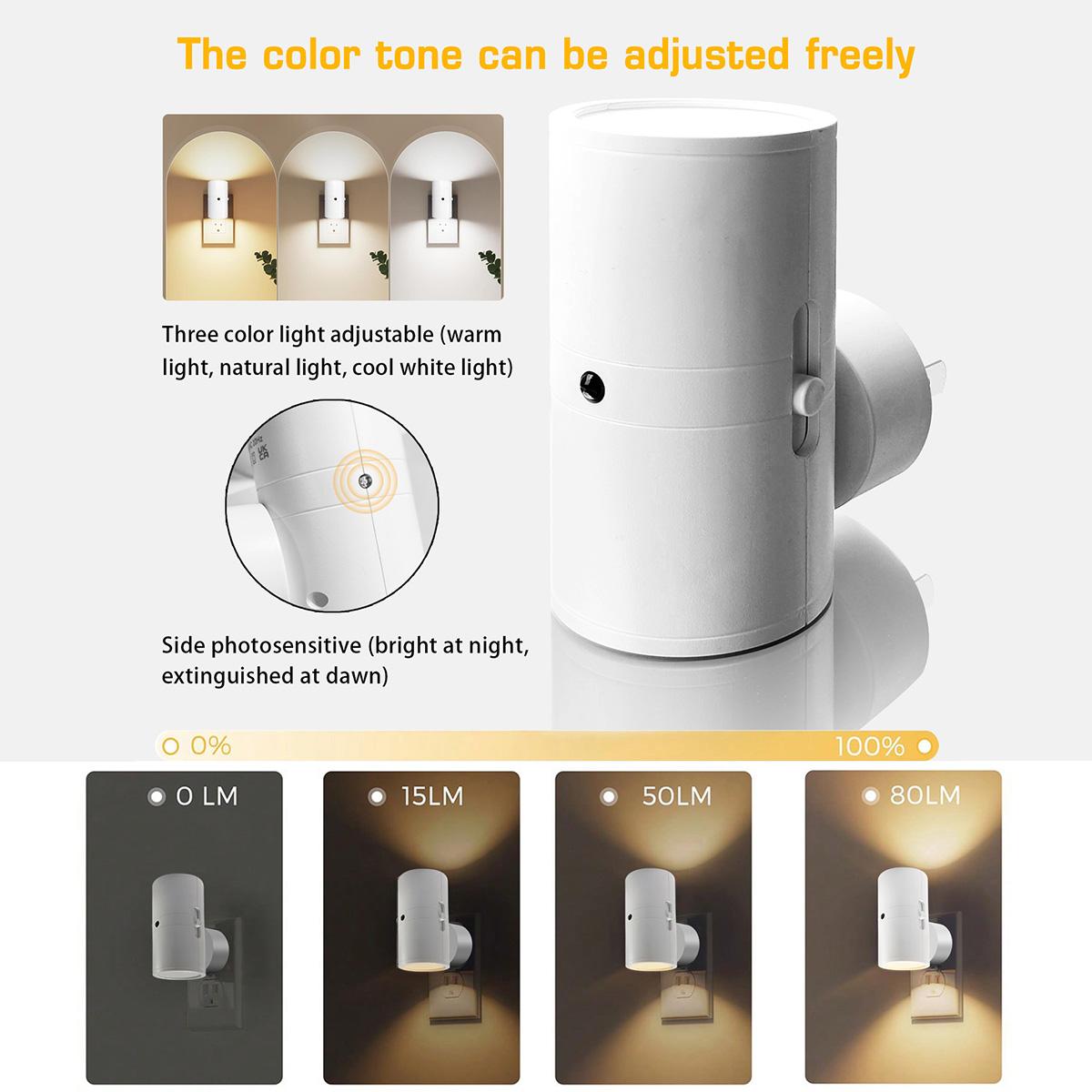 Wall Mounted LED Night Light, Smart Light Control Sensor Night Light, Plug-in Night Light for Bedroom, Bathroom, Hallway, Chill Room Furniture, Prince Room