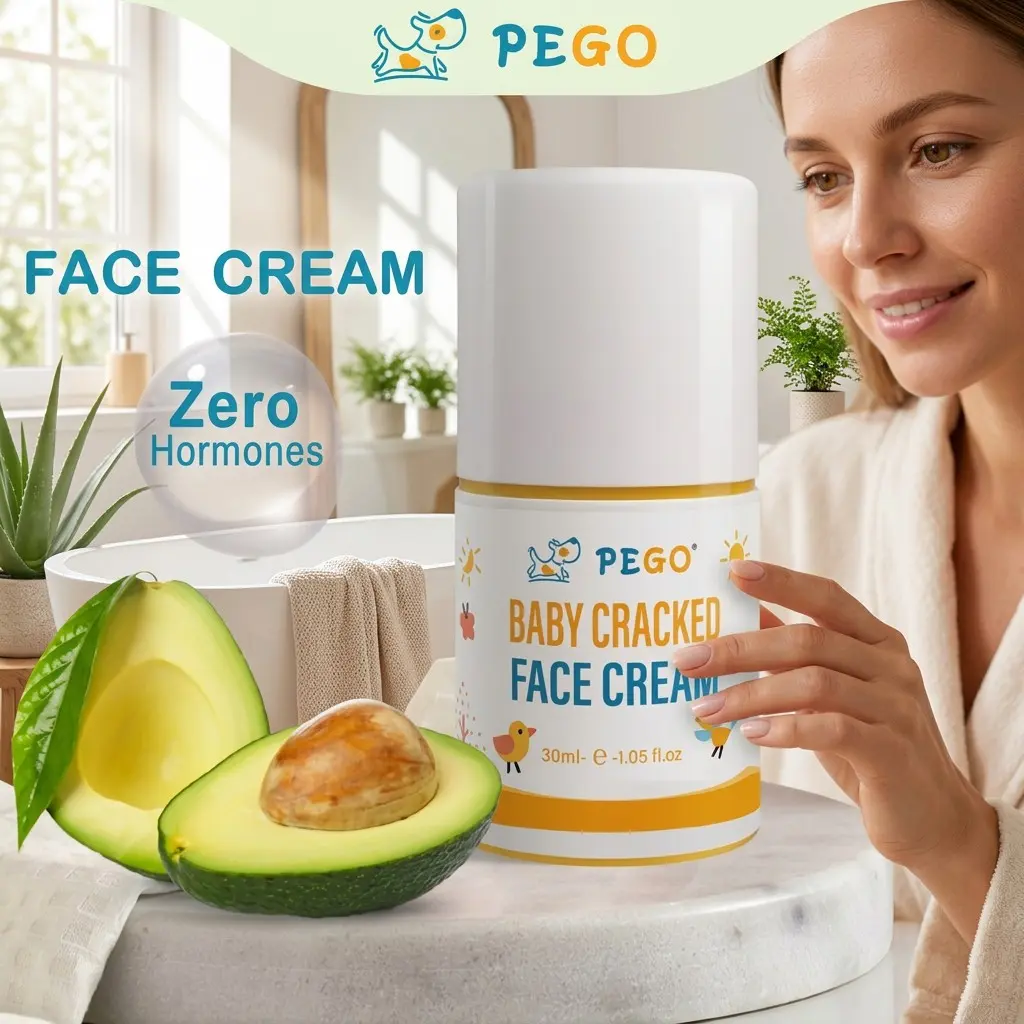 Pego Cracked Skin Cream, Baby Daily Moisturizer, Gentle Body Lotion, Non-Greasy, Suitable for Newborns, Infants, Kids