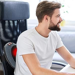 Back Massager with Heat,Shiatsu Neck Massager Pillow for Back,Neck,Shoulder,Foot & Lower Back Pain Relief,Electric Kneading Massager, Gifts for Women/Men/Dad/Mom/Fathers Day/Mothers Day