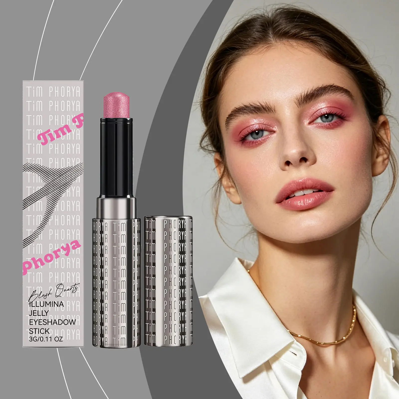 AMZ Bright Color Jelly Eyeshadow Stick (Shimmer Powder) Transparent Moisturizing Shiny Jelly Eyeshadow, Available In Multiple Colors, Suitable For Daily Date Makeup, Enhancing The Luster Of The Eyes
