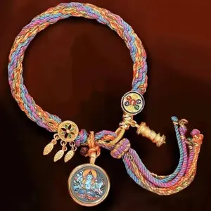 Letitdao Wealth Magnet & Career Success Bracelet Wearable Miniature Thangka Art