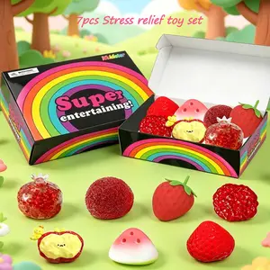 7-Piece Sensory Stress Relief Kit, Soft Texture, Slow Rebound, Creative Unisex Gift, Perfect for Parties and Gatherings