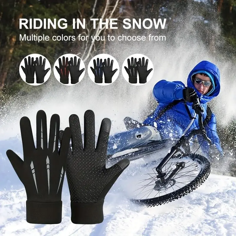 Winter Warm Gloves, Touchscreen Compatible, Ideal for Cycling, Running, Hiking, Camping, Skiing, Snowboarding, Outdoor Activities