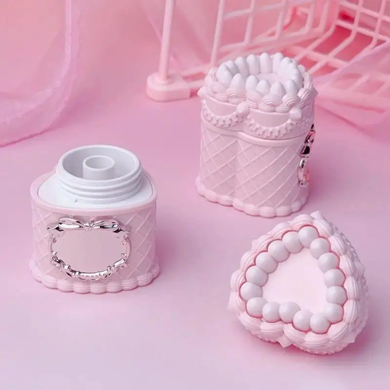 5g Cake Shape Empty Lip Gloss Jar Plastic Refillable Lip Balm Pot for DIY Cosmetics Storage Mini Travel Use