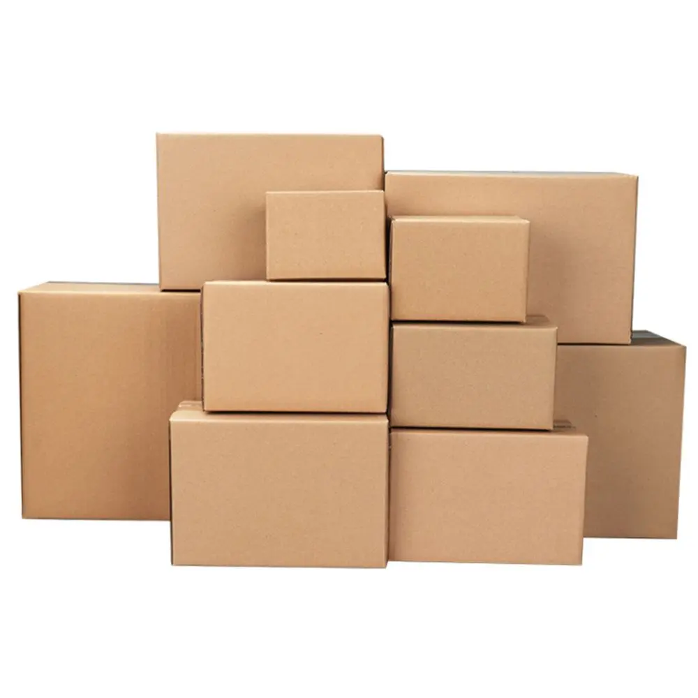 Corrugated Paper Storage Boxes, 100-Pack Yellow Home Organizer Boxes, 6x4x4in (15.2*10*10cm) for Home Supplies Organization,european moving boxes room