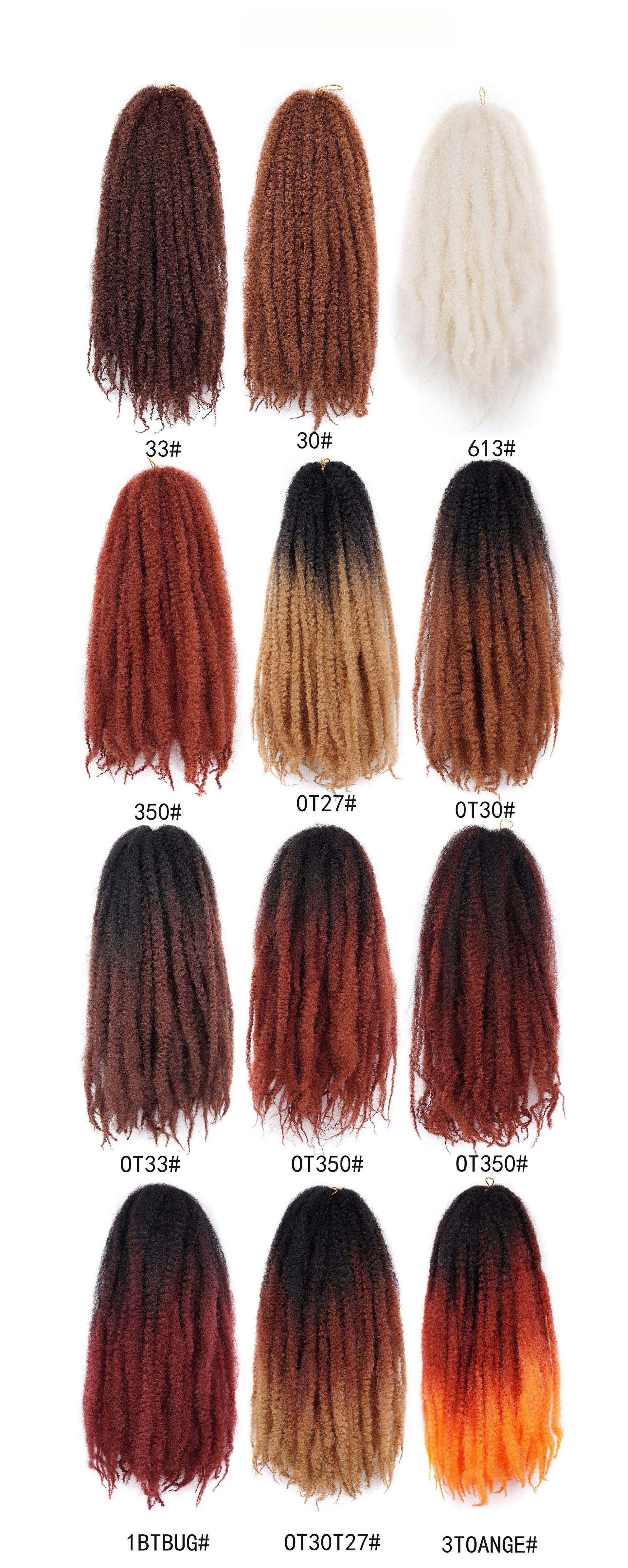 DB- African Style Kinky Curly Crochet Hair Synthetic Dreadlock Braiding Hair Extensions-DB