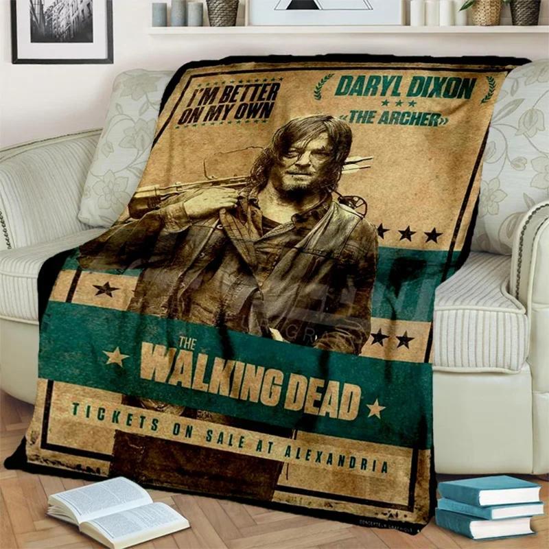 3D Horror TV The Walking Dead TWD Blanket,Soft Throw Blanket for Home Bedroom Bed Sofa Picnic Travel Office Cover Blanket