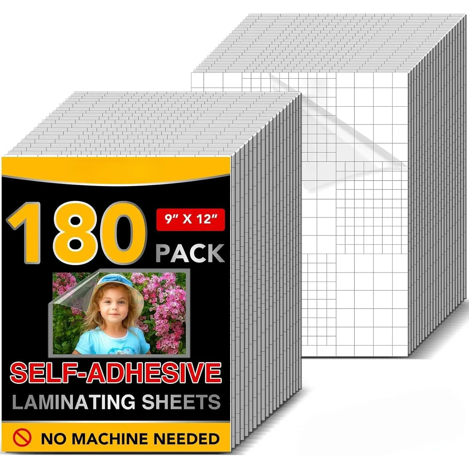 25-Count Synthetic Self-Adhesive Laminating Sheets, 9x12 in Adhesive Laminating Supplies for Tools & Hardware Use