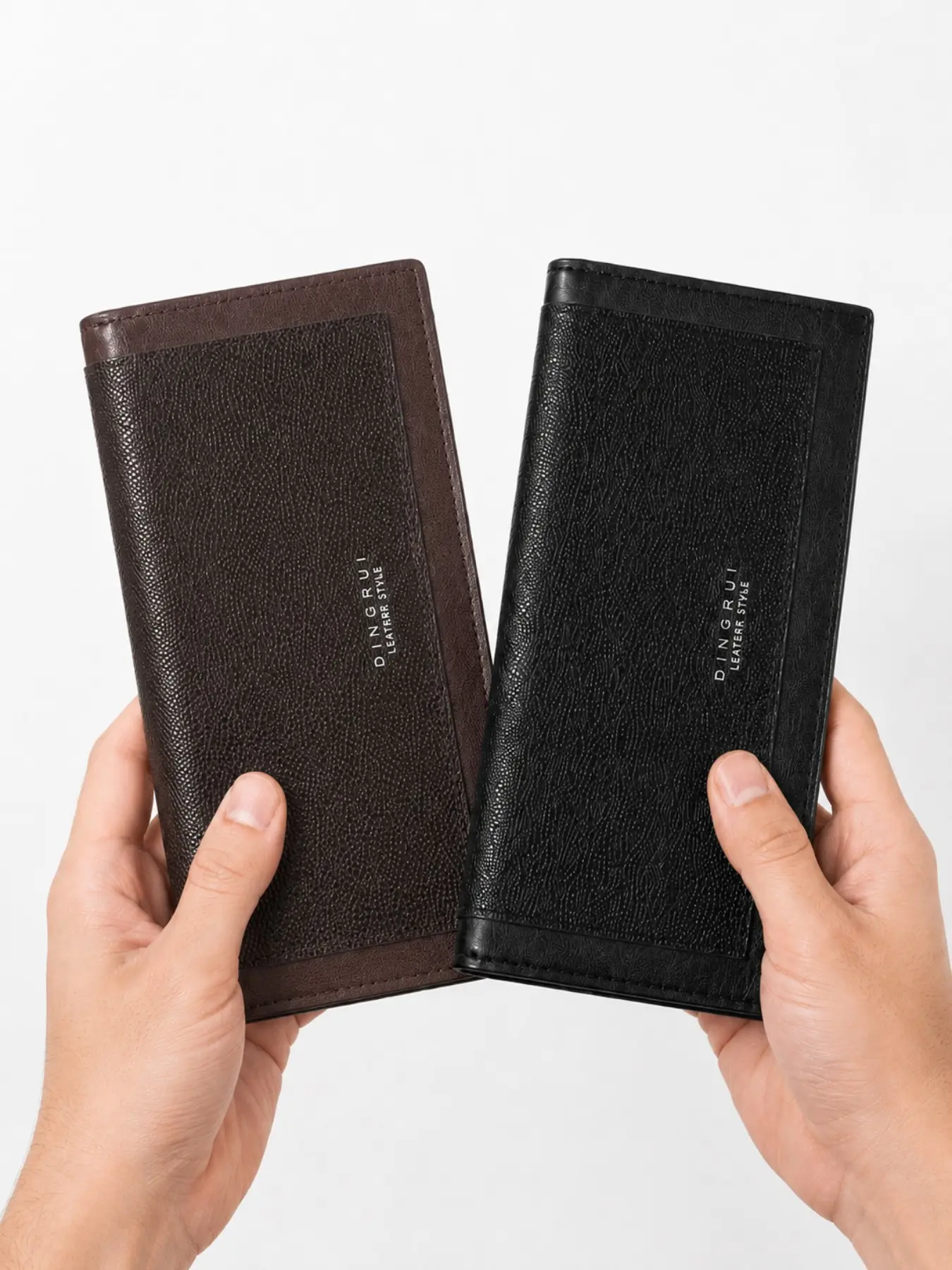 Men's Large Capacity Long Wallet, Slim PU Leather Clutch Wallet with Multiple Card Slots, Stylish Multi-Functional Card Holder, Portable Long Bifold Purse for Cash & Cards, Fashion Wallet for Men, Perfect Gift for Father's Day, Valentine's Day