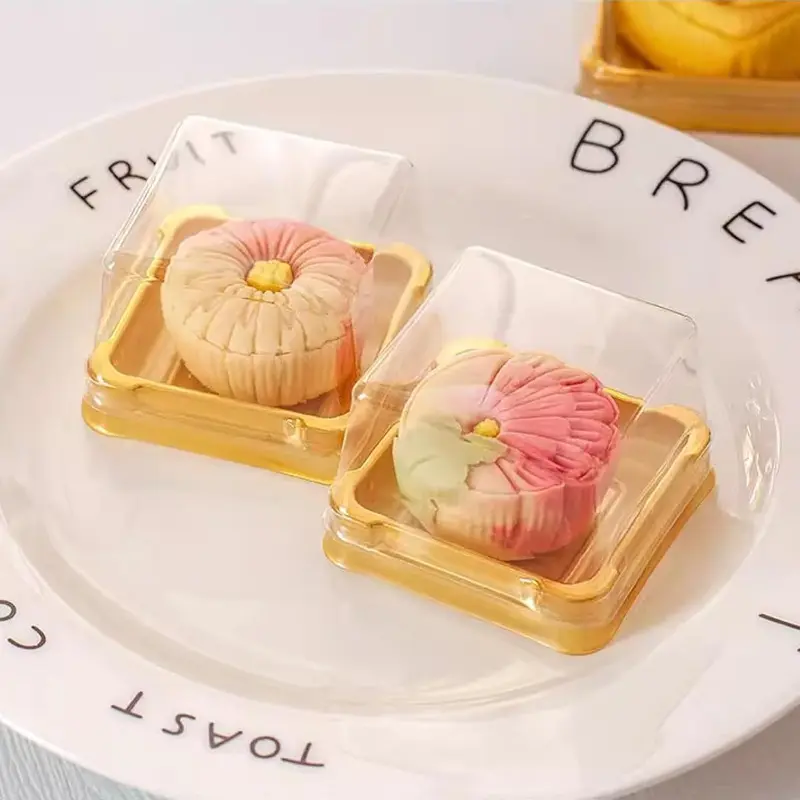 Mini Beden cake box, mooncake box mini cake box (bottom is gold), mini paper cupcake box, muffin single container (for cookies, mooncakes, desserts)