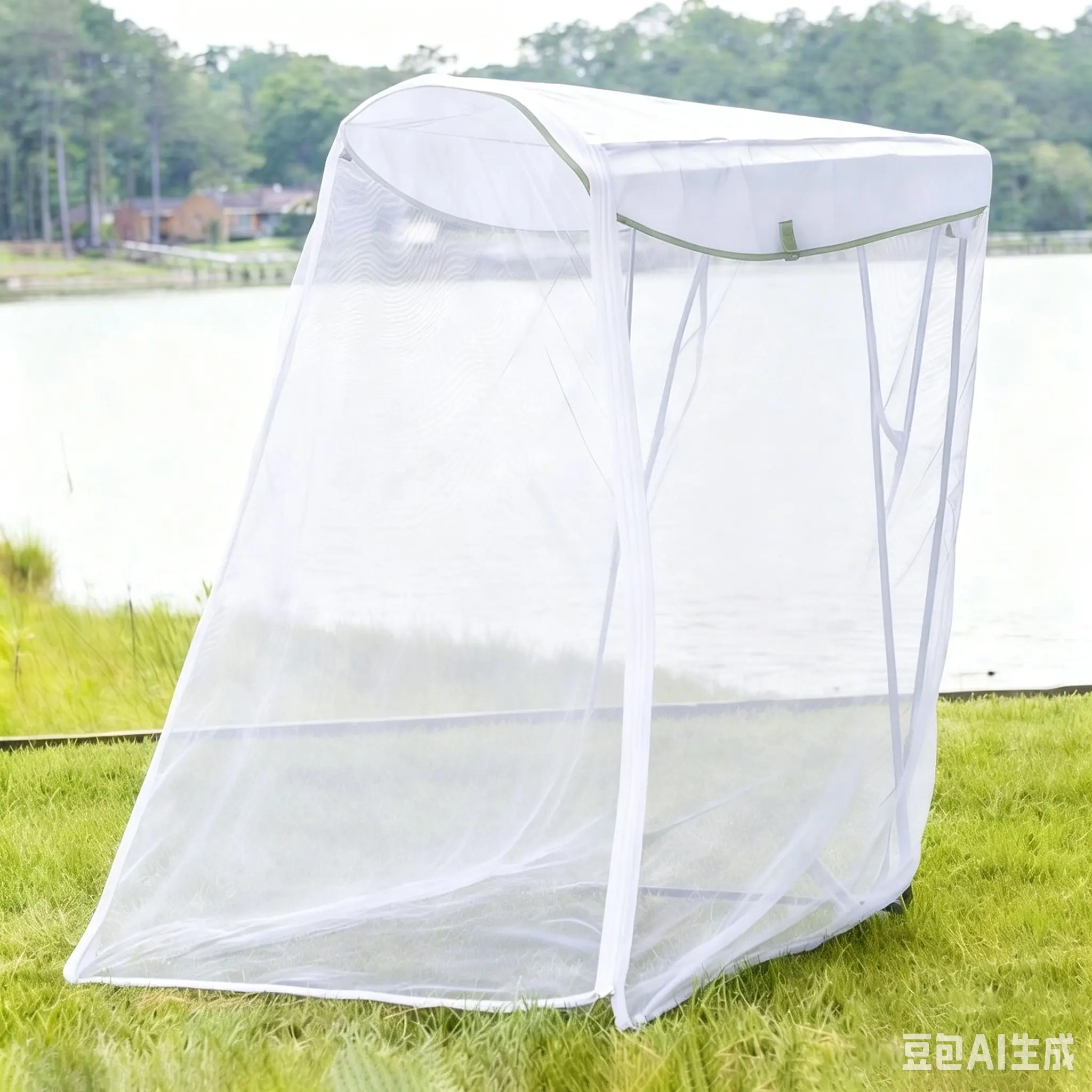 Outdoor Swing Garden Chair Mosquito Net, Modern American Style Sunshade, Insect Protection Canopy, No Chair Included
