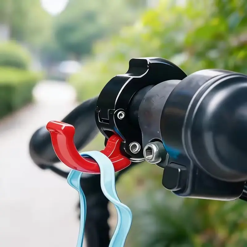 Waterproof Rustproof Handlebar Mount Hook, Quick‑Install Adjustable Circular Clamp Hook, Load‑Bearing Bag Hanger for Motorcycles, E‑Bikes, Scooters