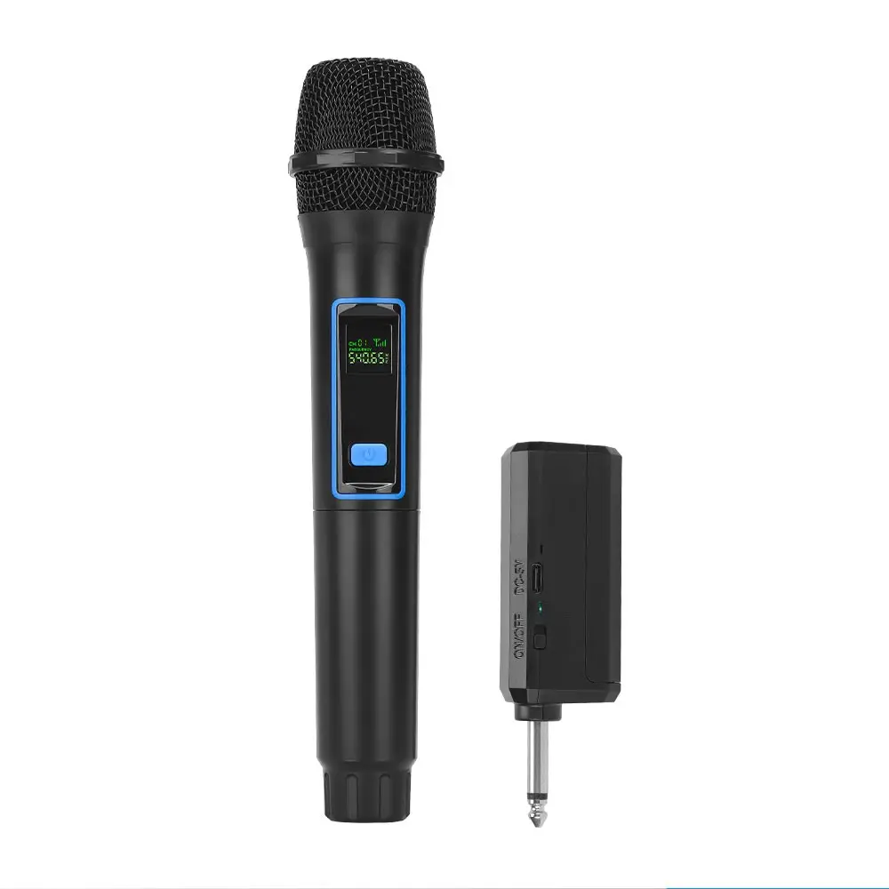 LMBGM Wireless Charging Microphone, Plug and Play Chargeable Dual Channel Microphone for Karaoke Singing, Weddings, Speeches, Pa Systems