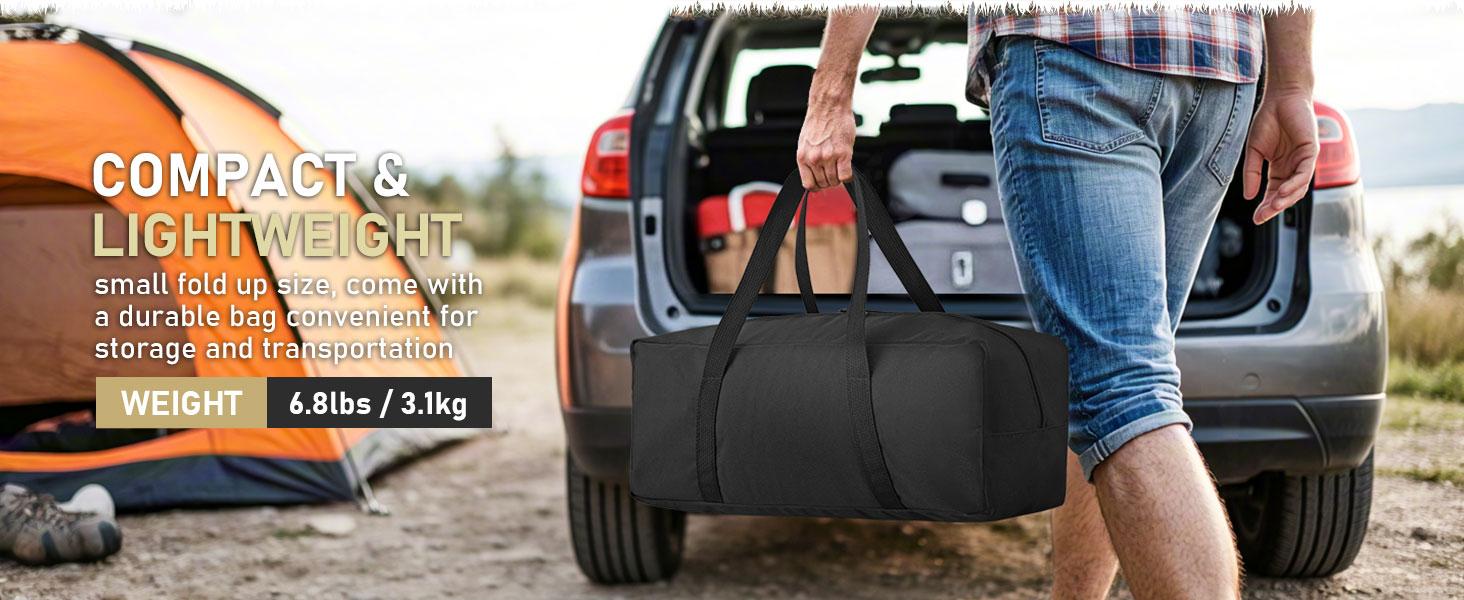 Anbte Ultralight Folding Camping Cot, Comfortable Portable Camping Cot Supports 275 lbs with Storage Bag & Side Pocket, Lightweight Folding Bed for Outdoor Travel Tent Indoor Emergency Bed, Black