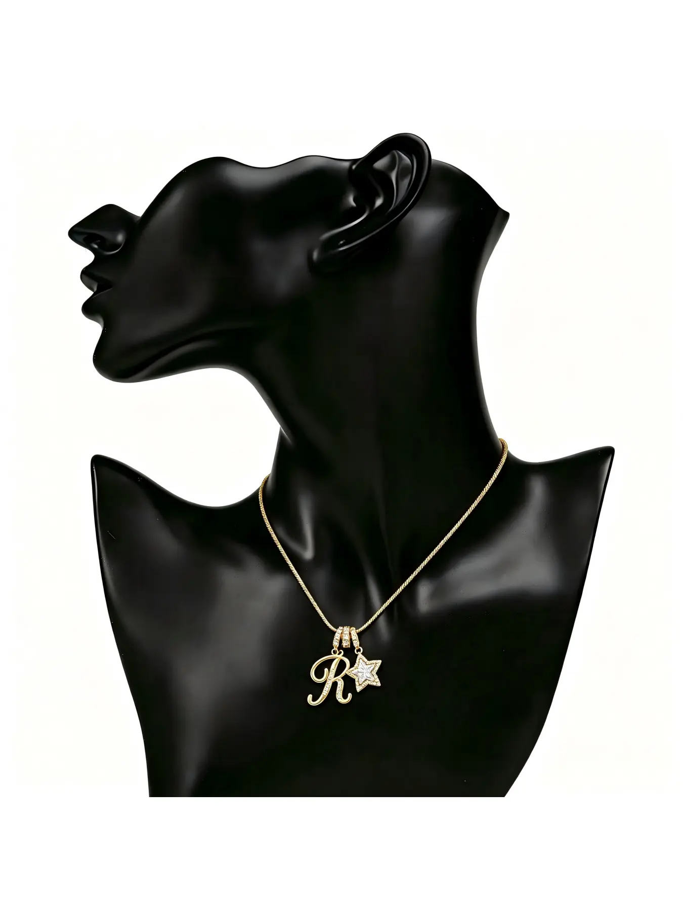 26 Letters Micro Paved Zircon Pendant Star Necklace Luxury Minimalist Jewelry Women's High - End Collarbone Chain