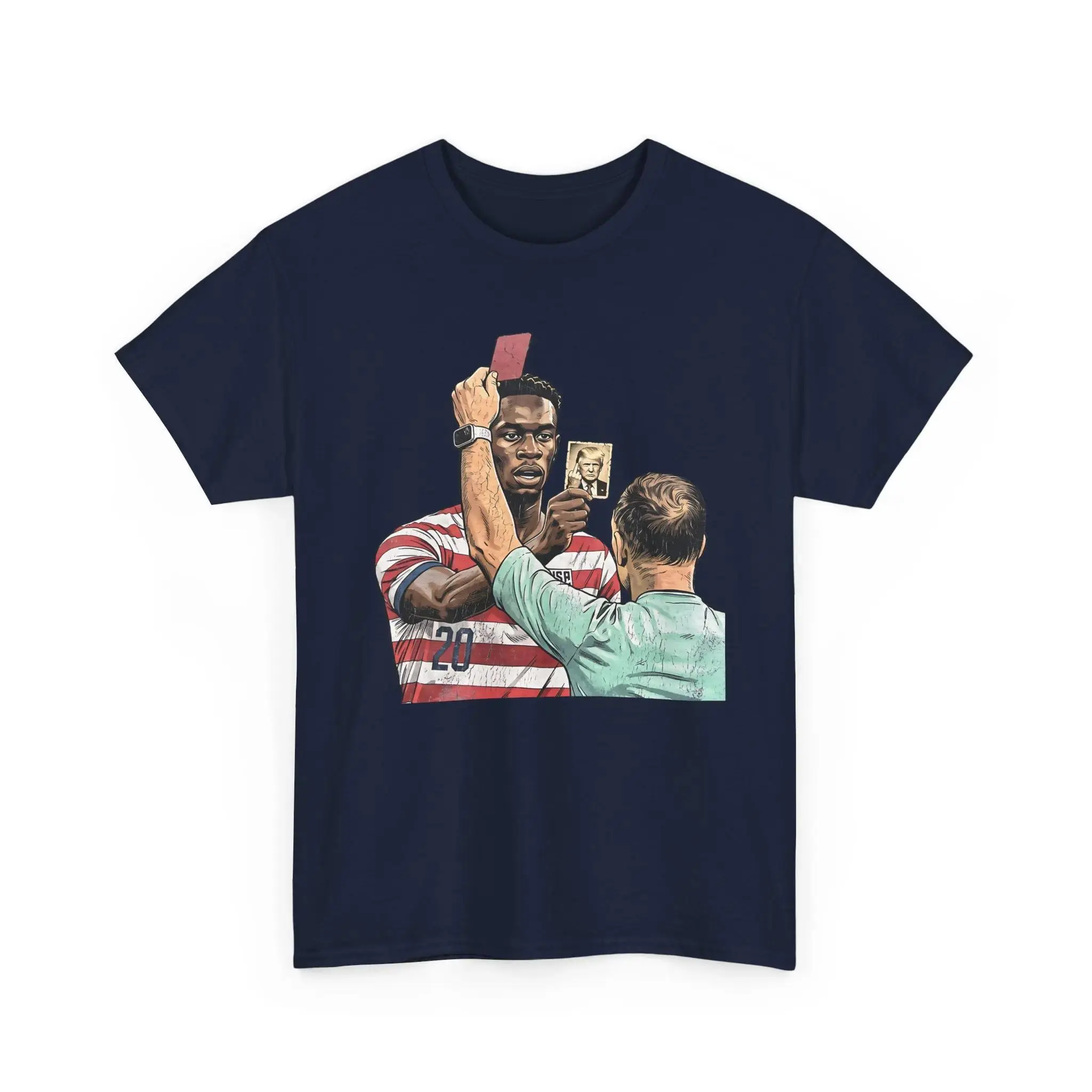 Men's T-Shirt with Balogun Trump Funny Graphic Meme, Casual Short Sleeve Cotton Top in a Vintage Oversized Streetwear Fit, Shortsleeve, Menswear