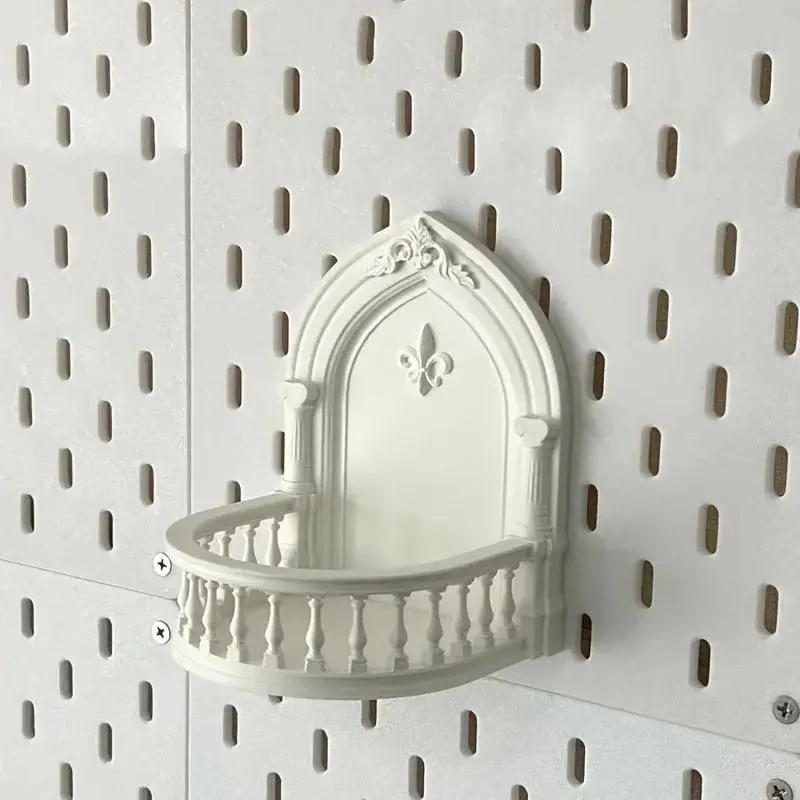 1 European-style Balcony Hanging Rack - Durable Plastic Display Stand,Suitable for Succulents, Plants,Ornaments,and Collectibles