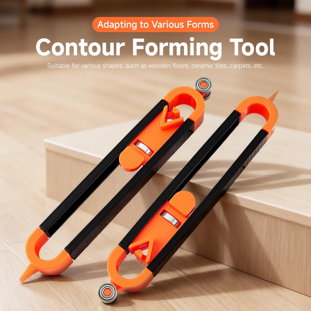 Precision Contour Gauge with Lock - Professional Wood Scribing Tool for Flooring & Cabinetry, Adjustable Profile Gauge for Tile, Pipe, DIY Projects Handle Portable excellent gift for Christmas and New Year.