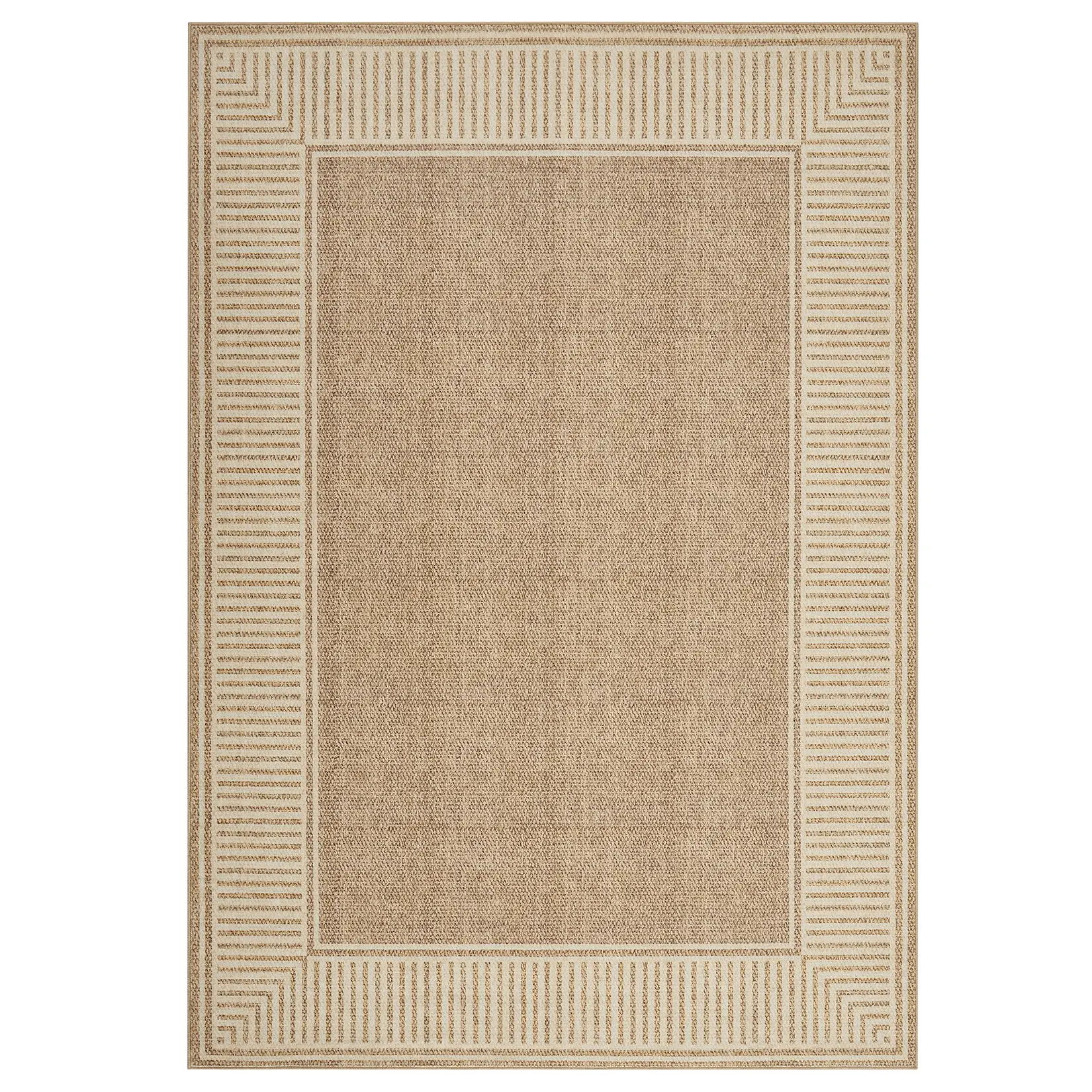 Washable Modern Edgeed Area Rug - Low Pile, Mark-Resistant Throw Carpet with Non-Slip Rubber Backing - Contemporary Solid Edge Rug for Living Room/Bedroom/Dining/Home Office