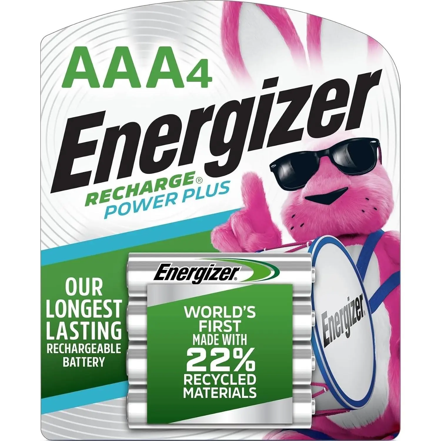 Energizer Power Plus Rechargeable AAA Batteries (4 Pack), 800mAh Triple A Batteries