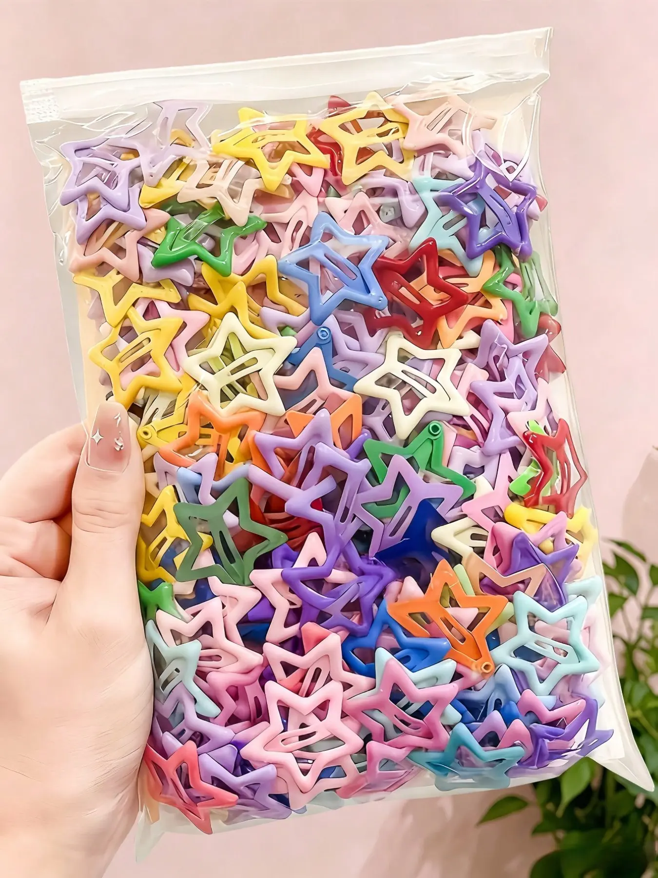 20 sets of Y2K color droplet star-shaped cute hair clips, charming hair accessories - suitable for girls and women, must-have for daily use