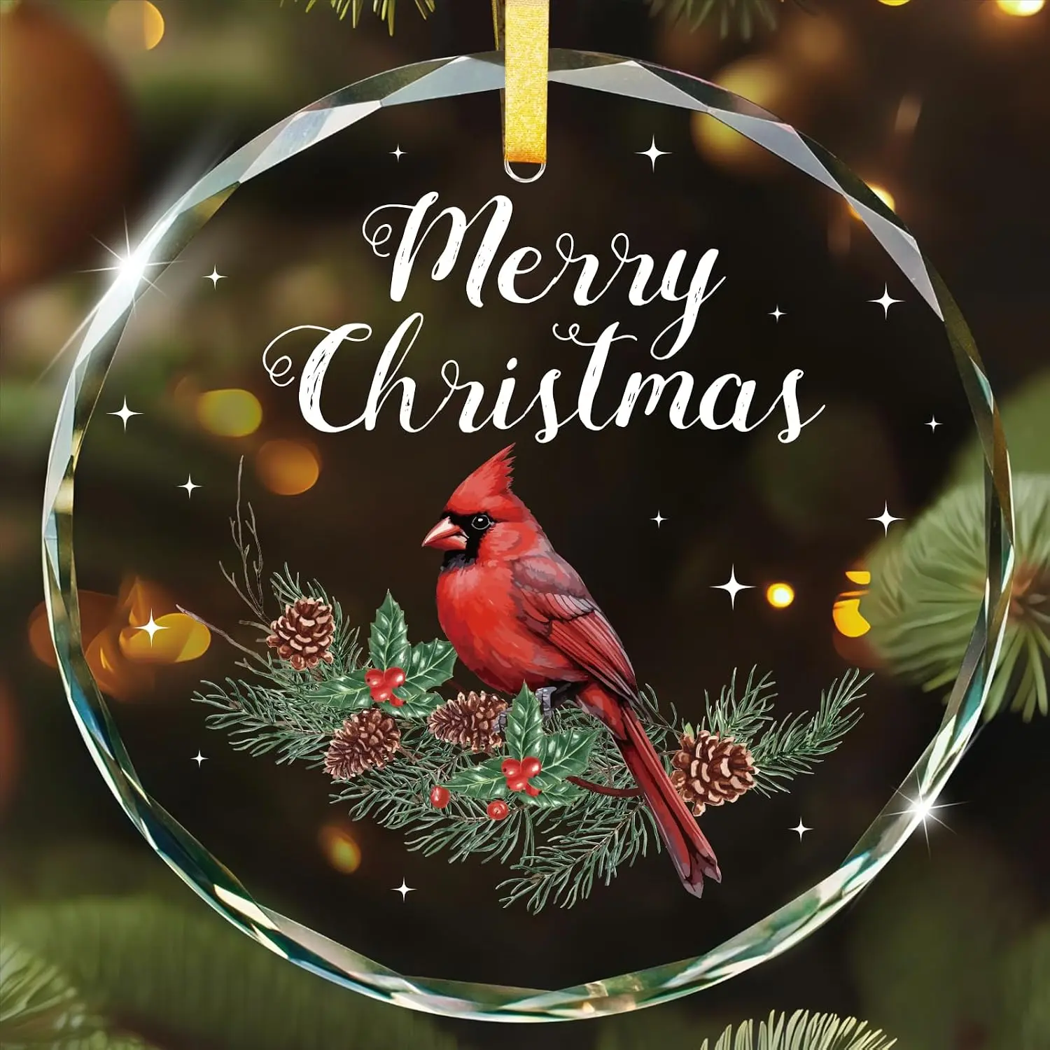 Glass  Christmas Ornament - Sympathy Memorial Ornament  for Loss of Loved   for Christmas Tree Decorations