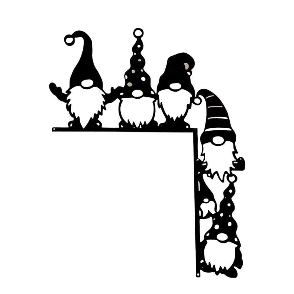 Halloween Door Corner Sign Metal Witch Cat Bat Ghost Spider Web Door Topper Sign Home Door Window Frame Decoration