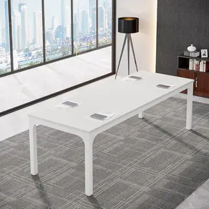 LustreC Commercial Office Conference Table - 78.7-Inch Rectangle Piece for 6-8 People, Ideal for Business Meetings, Seminars (Table Only)
