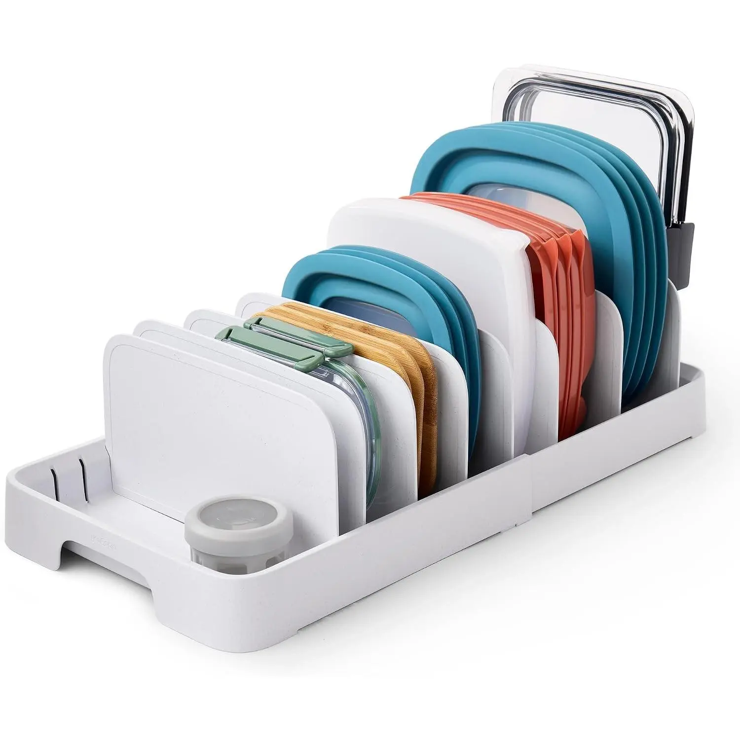 StoraLid 40 Container Lid Organizer, Expandable Adjustable Holder