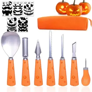 7 Packs Pumpkin Carving Kit with Stencils Halloween Pumpkin Carving Tools Set