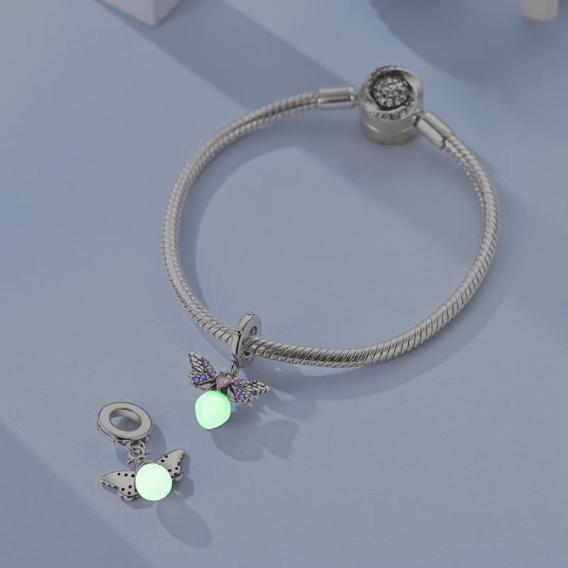 Pink series Charms Plata De Ley 925 Original Heart Pet Cat Dog Bow Handbag luggage Charm Beads Fits Bracelet DIY Jewelry Making