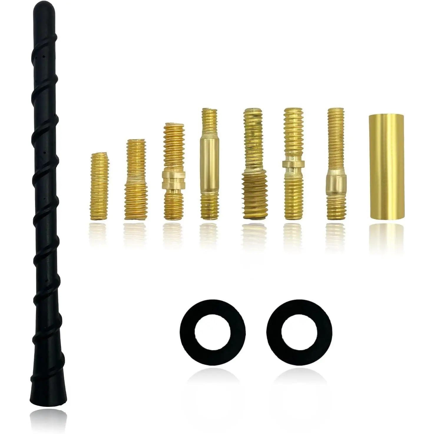 Car Spiral Antenna, 7 Inch Auto Toppers Waterproof Retrofit Antenna Replacement, Flexible PVC Short Antenna Mast with Screw, Universal Exterior Car Accessories for Decoration