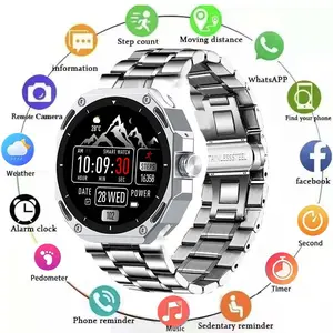 2026 New Outdoor Sports Smart Watch for Men, 1.52 Inch HD Screen, BT-compatible Calling, Health Tracker, Water Resistant, Voice Assistant, Android