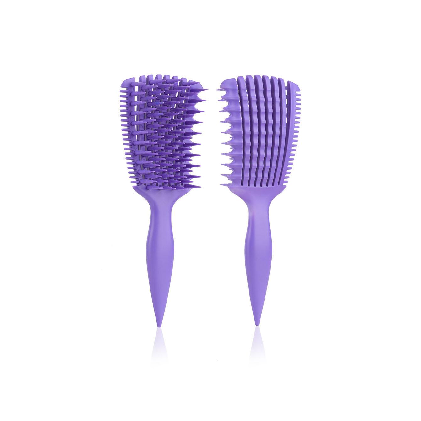 Soft Elastic Bristle Brush, Dry & Wet Use Hair Comb, Easy Detangling & Curl Care, Home Wet Combing, Smooth Curls, Hair Styling Combs