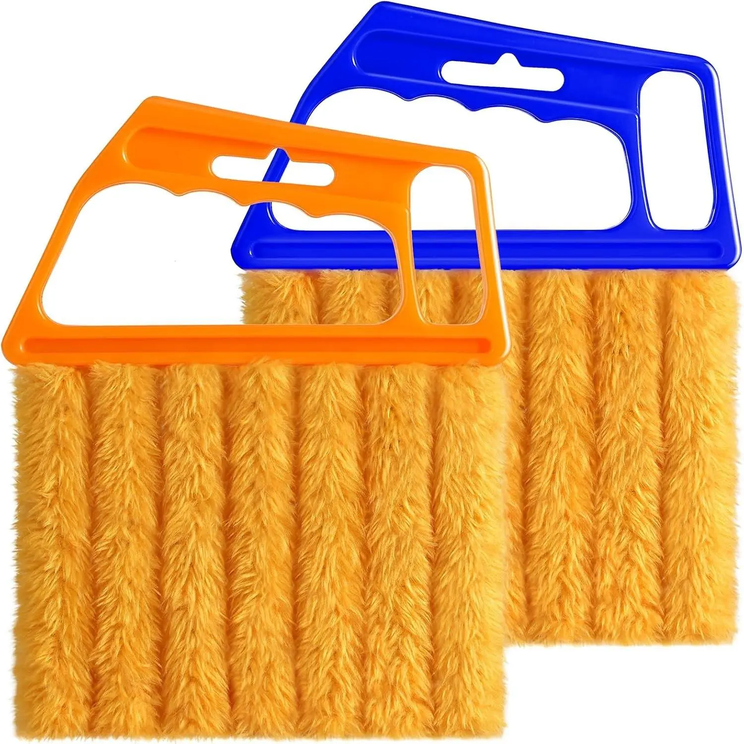 2 Pcs Blind Cleaner Duster Tool, 7 Finger Dusting Cleaner for Window Blinds & Air Conditioner, Washable Microfiber Cleaning Brush