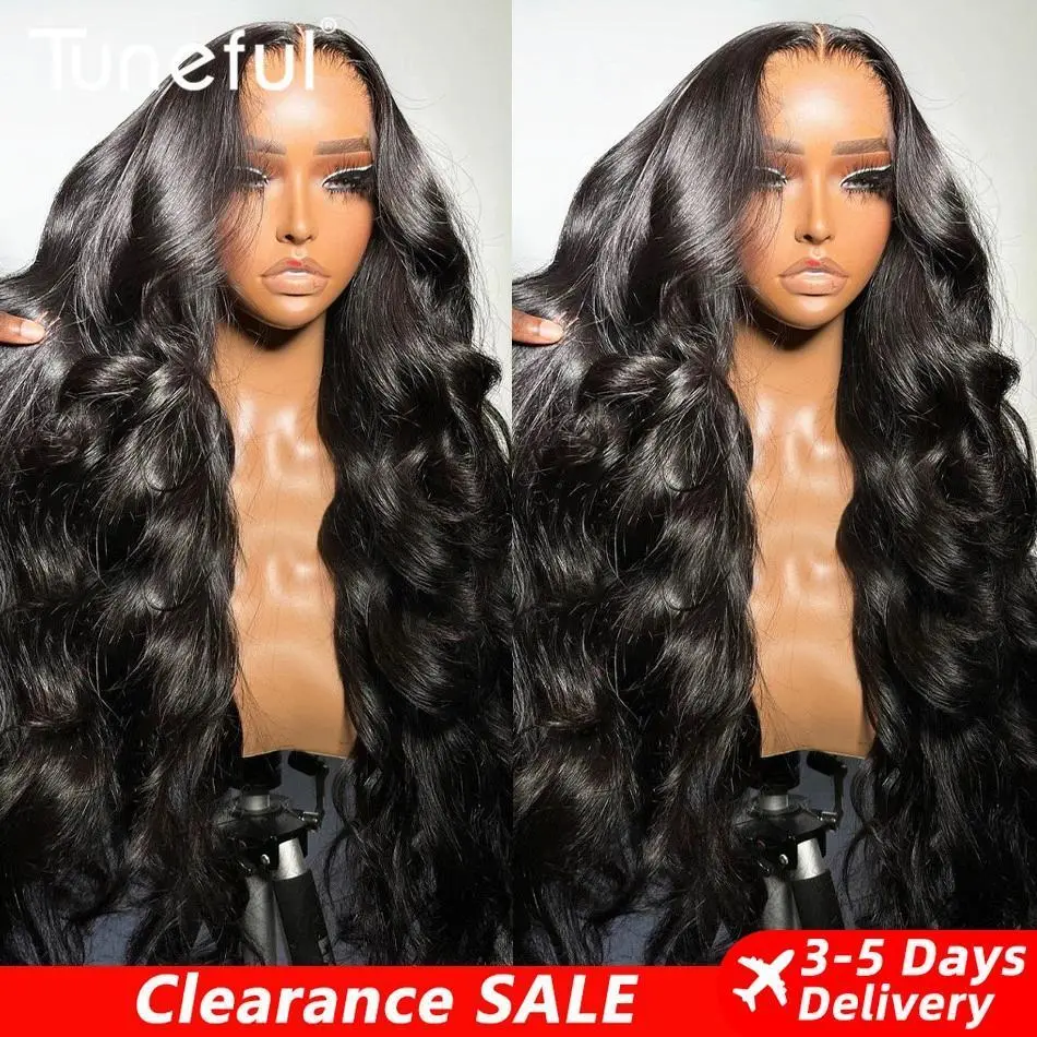 Tuneful HD Transparent 13x6 Lace Front Human Hair Wigs Raw Indian Body Wave Pre Plucked Human Hair HD Lace Frontal Wigs