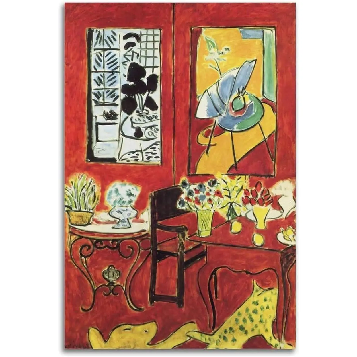 Henri Matisse Paintings :Large Red Interior,Art Poster Canvas Wall Art Picture Prints Hanging Photo Gift Idea Decor Homes Artworks