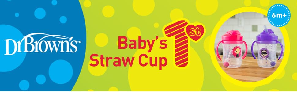 Baby's First Straw Cup Straw Replacement Kit with One Straw and One Cleaning Brush, BPA Free