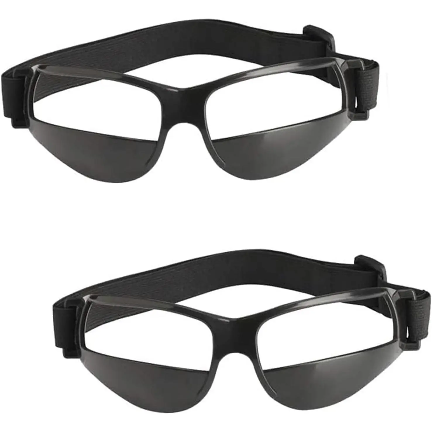 2 Pack Basketball Goggles Dribbling  Aid, Basketball Glasses | Team Professional   Equipment Dribbling Glasses Specs for Youth Teenagers Men Women (No Lens in Goggles)