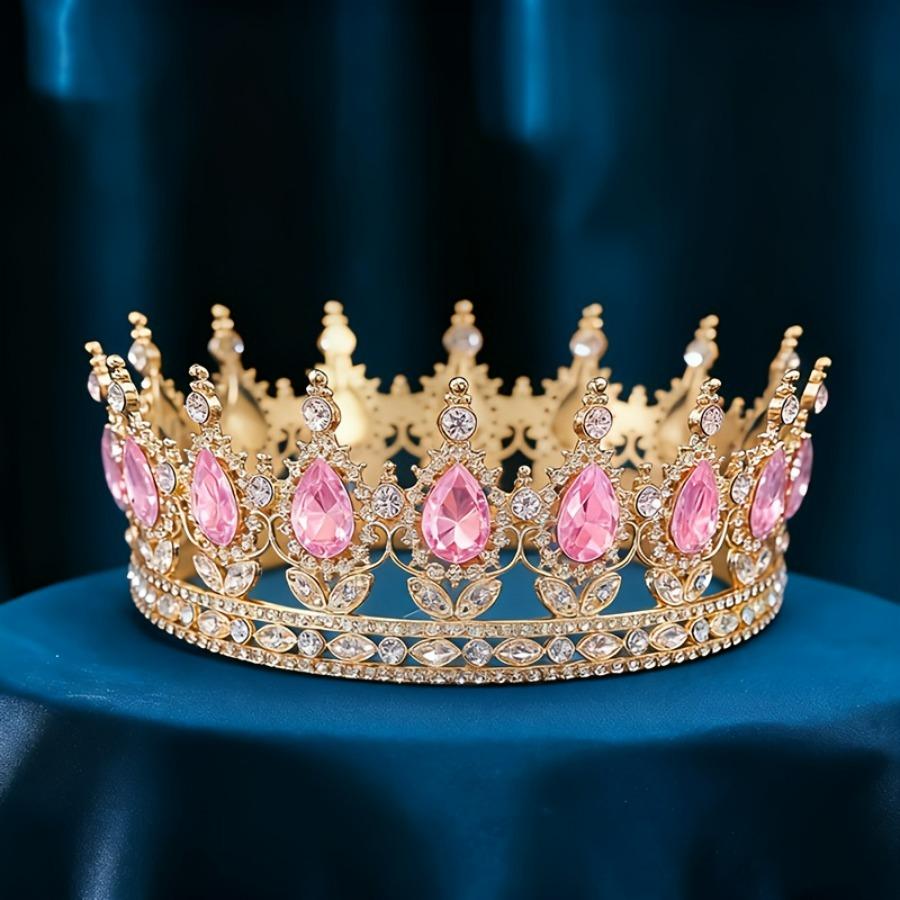 Exquisite Crystal Bridal Crown Headpiece Elegant Luxury Design For Weddings Birthdays And Formal Events Versatile Decor For Women And Cake Ornaments