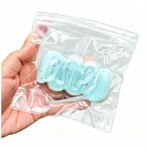 Light Mint Transparent Glitter Cloud Squishy Toy, Soft Clear Jelly Texture Sticky Bag Fidget Toy, Portable Desktop Squeeze Toy for Indoor Leisure Stress Relief, Home Relax Gift for Kids & Adults