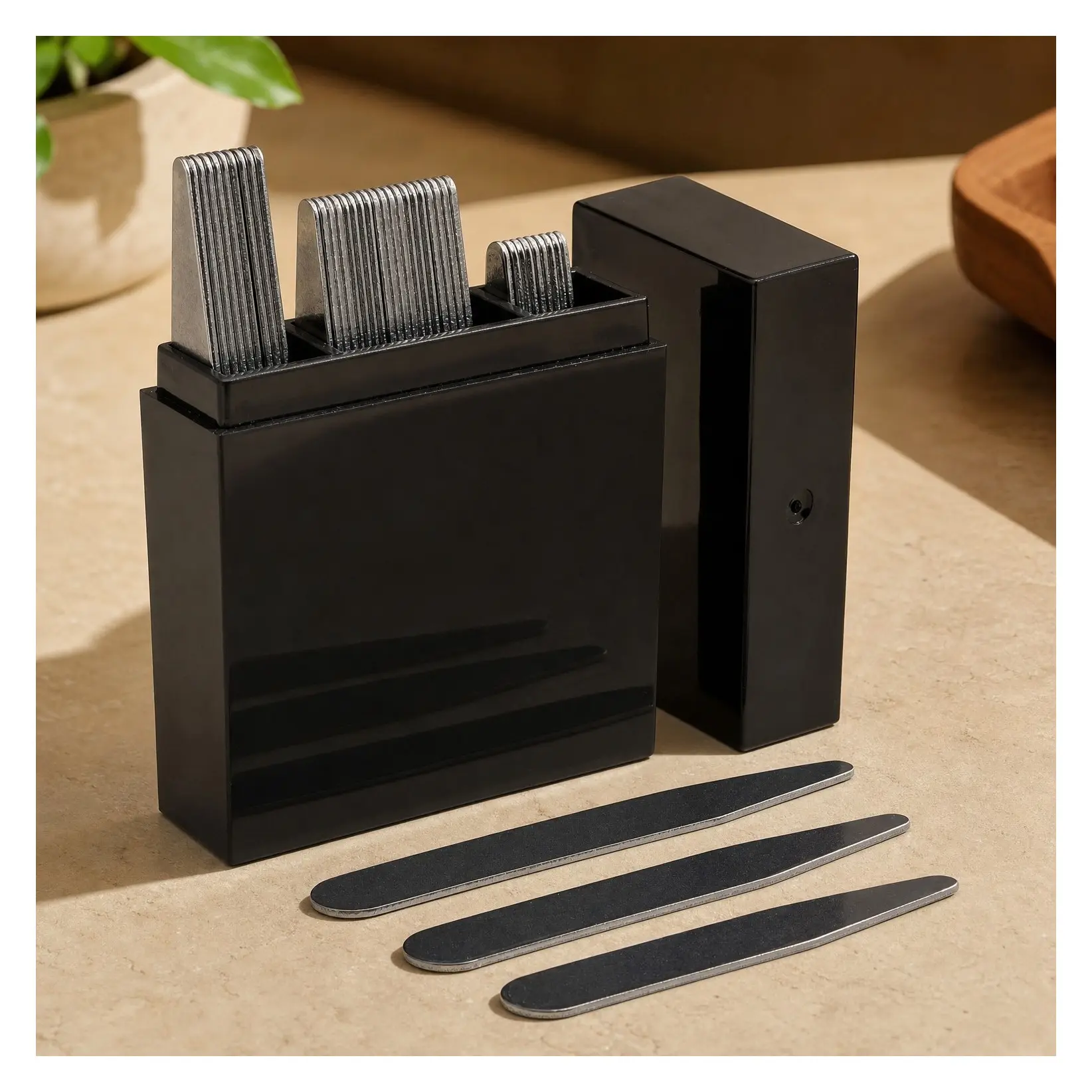 Metal Collar Stays for Men - 40 Pack Dress Shirt Collar Stays in 3 Sizes with Divided Storage BoxGift