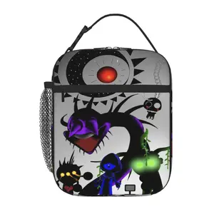 Sprunki All Over Print Lunch Bag with Premium Zipper Insulated Sprunki Lunch Box Bag and Lunch Tote Suitable for Work School Outdoor Sports and Vacation