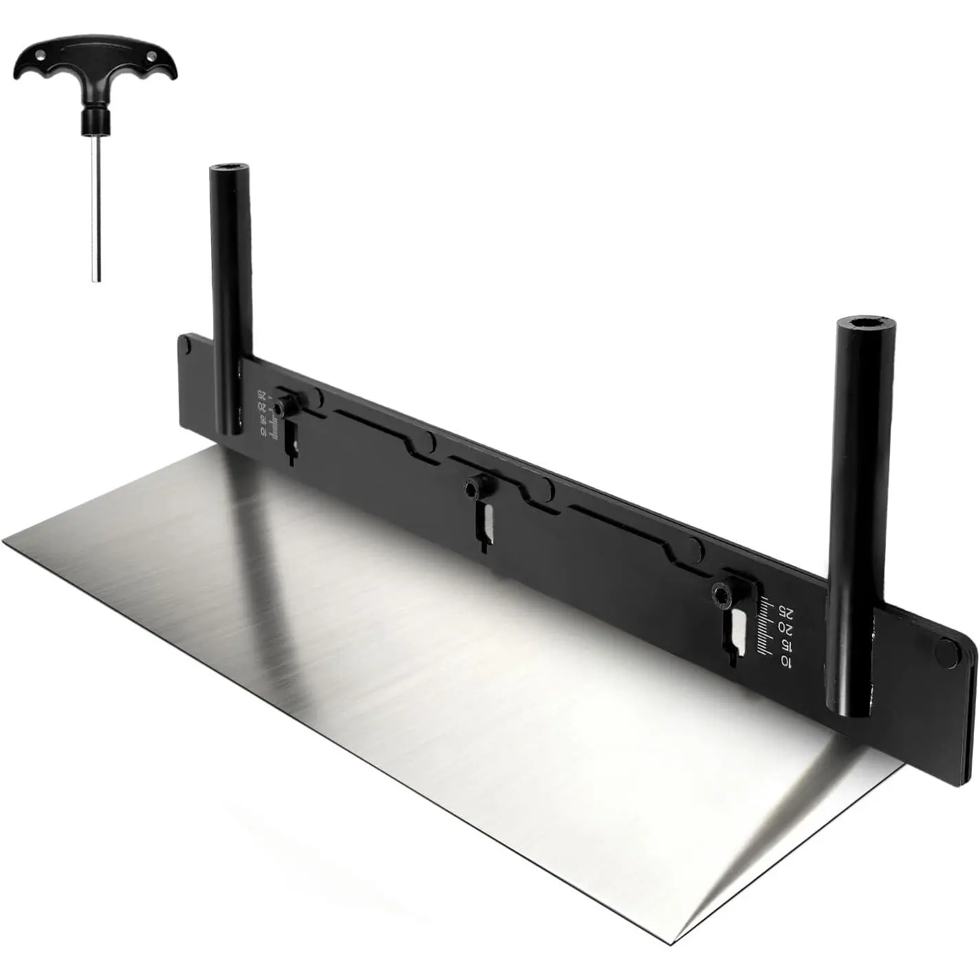 15 Inch Folding Tool,Sheet Metal Bender Folding Tool, Duct Bender Hand Tool, metal bending tool with handle and adjustable scale for 3/8" and 1" fold depth, Sheet Metal Bending Tools for HVAC