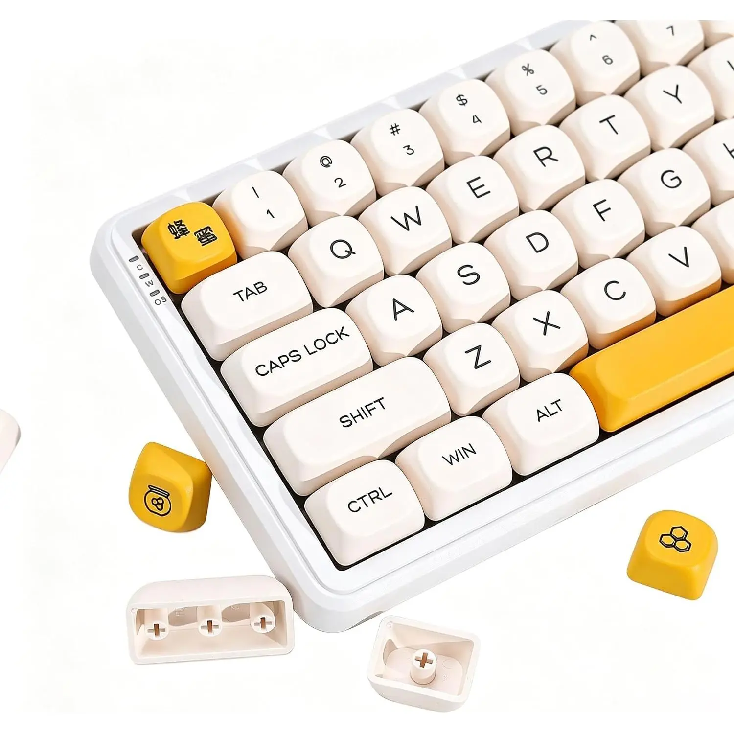 KBDiy Matcha Keycaps Set, 143  Green Dye-Sublimation PBT Keycaps, KOA Profile Cute Custom Keycaps, for 60% 75%  Cherry Gateron MX Switches Mechanical Keyboards