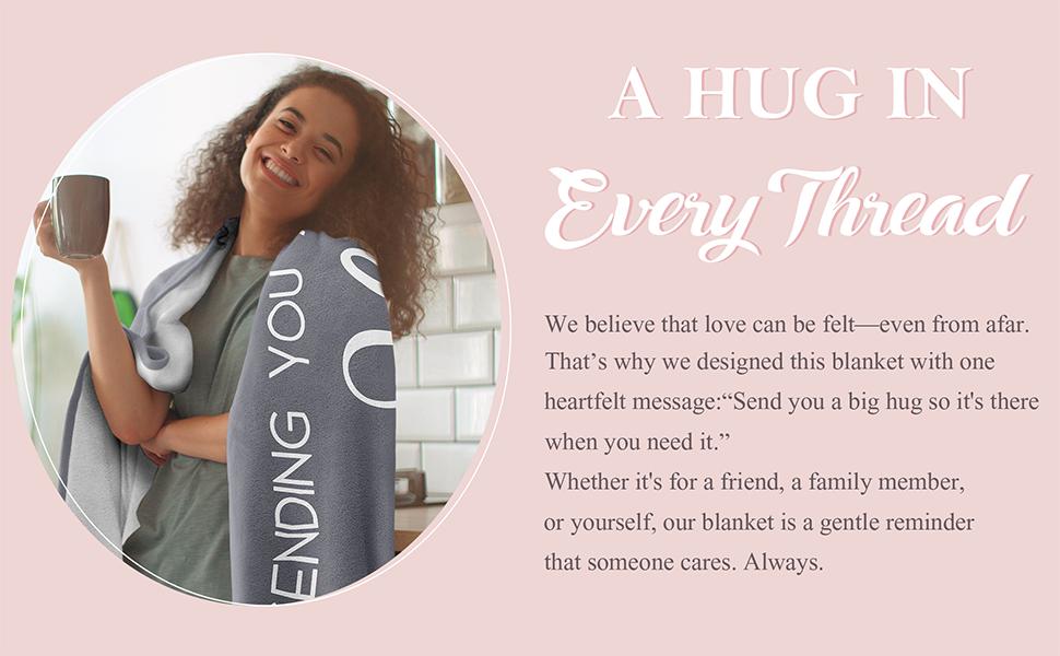 Get Well Gifts for Women/Men, Birthday/Inspirational/Sympathy/Thinking of You Gifts for Women/Men/Daughter/Son/Mom/Dad Feel Better Healing Blanket Grey