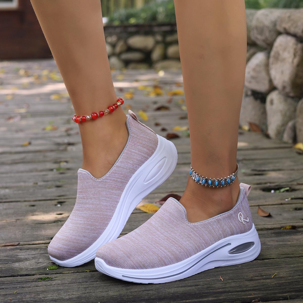 Women's Shoes 2026 Spring/Summer New Foreign Trade Women's Shoes Wholesale Height-Increasing Shoes Breathable Air Cushion Sports Shoes for Women