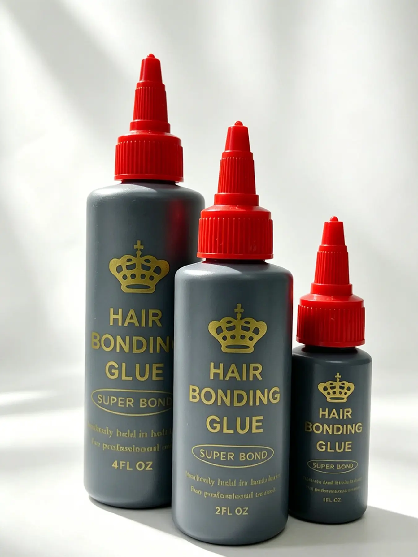 Hair Bonding Glue Wig Adhesive Set(1OZ/2OZ/4OZ),  Stable Viscosity & Easy Smear, Strong Sweatproof & Mild Formula for Lace Wigs & Hair Extension Fixing